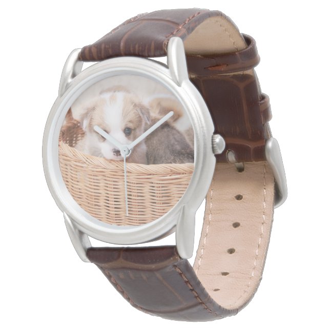 Kutest Baby Animals | Corgi Tiny Puppy Horloge (Gekanteld)