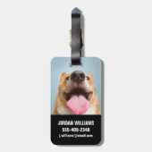 Kutest Baby Animals | Corgi Tongue Bagagelabel (Achterkant verticaal)