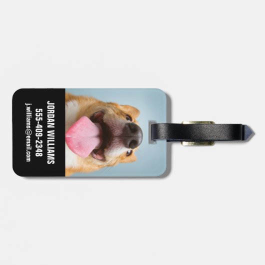 Kutest Baby Animals | Corgi Tongue Bagagelabel (Achterkant horizontaal)