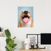 Kutest Baby Animals | Corgi Tongue Poster (Thuiskantoor)