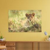 Kutest Baby Animals | Cute Baby Lion Cub Canvas Afdruk (Insitu (Woonkamer))