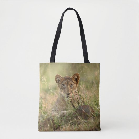 Kutest Baby Animals | Cute Baby Lion Cub Tote Bag (Voorkant)