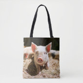 Kutest Baby Animals | Cute Baby Piglet Tote Bag (Voorkant)