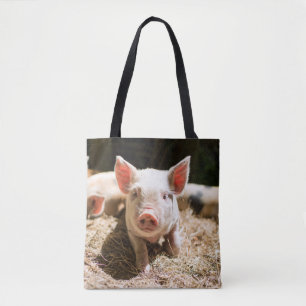Kutest Baby Animals Cute Baby Piglet Tote Bag