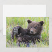 Kutest Baby Animals | Cute Brown Beer Cub-spellen Bedankkaart (Voorkant / Achterkant)