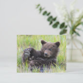 Kutest Baby Animals | Cute Brown Beer Cub-spellen Briefkaart (Staand voorkant)