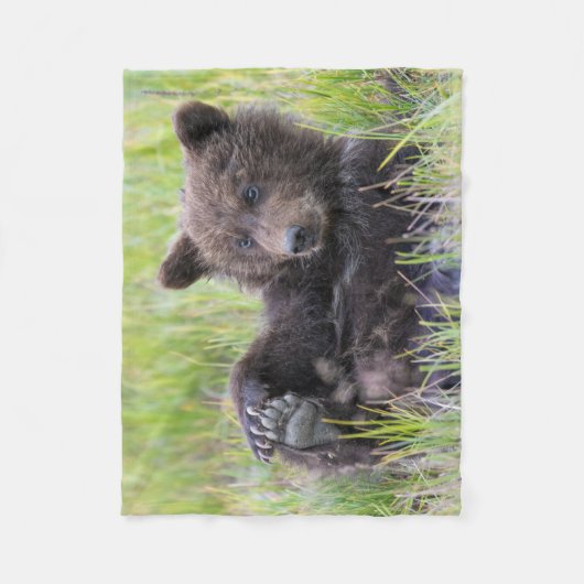 Kutest Baby Animals | Cute Brown Beer Cub-spellen Fleece Deken (Voorkant)