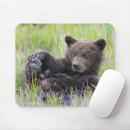 Kutest Baby Animals | Cute Brown Beer Cub-spellen Muismat (Met muis)