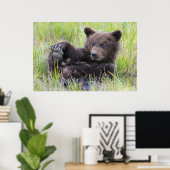 Kutest Baby Animals | Cute Brown Beer Cub-spellen Poster (Thuiskantoor)