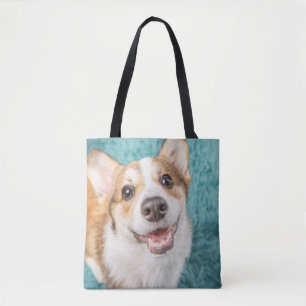 Kutest Baby Animals Cute Corgi Puppy Smile Tote Bag