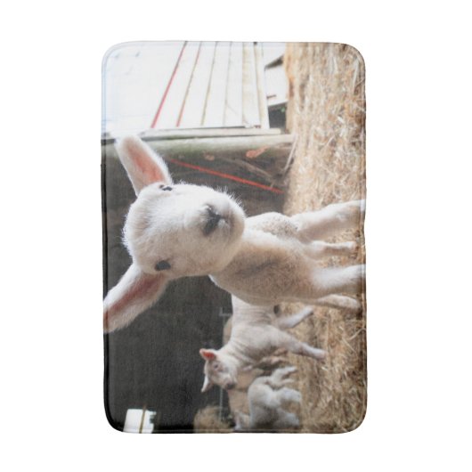 Kutest Baby Animals | Cute Lamb in een Boerderij Badmat (Voorkant Verticaal)