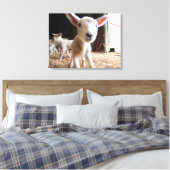 Kutest Baby Animals | Cute Lamb in een Boerderij Canvas Afdruk (Insitu (Slaapkamer))