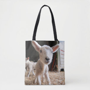 Kutest Baby Animals   Cute Lamb in een Boerderij Tote Bag