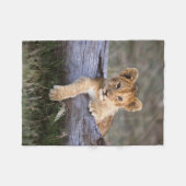 Kutest Baby Animals | Cute Lion Cub Fleece Deken (Voorkant (Horizontaal))