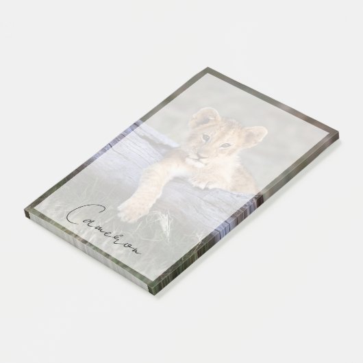 Kutest Baby Animals | Cute Lion Cub Post-it® Notes (Schuin)