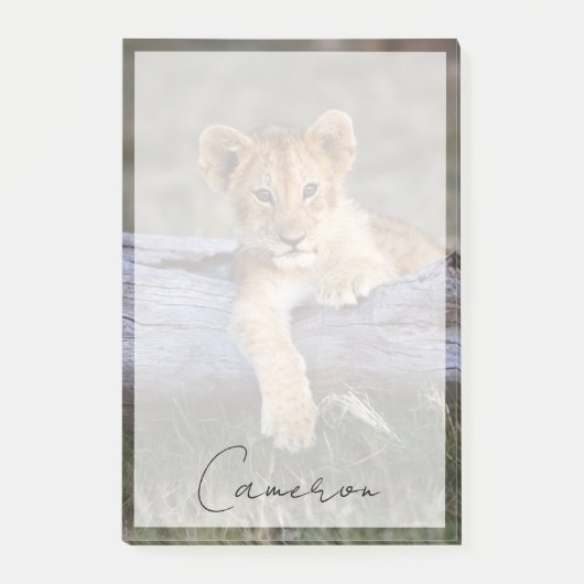 Kutest Baby Animals | Cute Lion Cub Post-it® Notes (Voorkant)