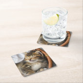 Kutest Baby Animals | Cute Tabby Cat Slaping Kartonnen Onderzetters (Insitu)