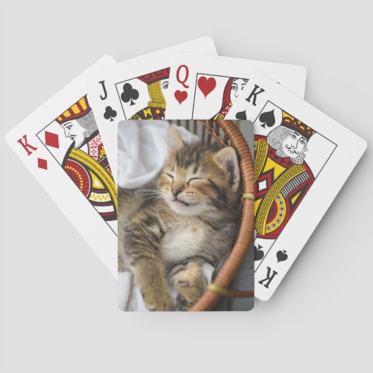 Kutest Baby Animals | Cute Tabby Cat Slaping Pokerkaarten (Achterkant)