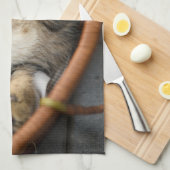 Kutest Baby Animals | Cute Tabby Cat Slaping Theedoek (Quarter Fold)