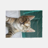 Kutest Baby Animals | Cute Tabby Kitten Fleece Deken (Voorkant (Horizontaal))