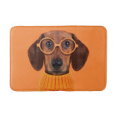 Kutest Baby Animals | Dachshund Oranje Sweater Badmat (Voorkant)