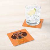 Kutest Baby Animals | Dachshund Oranje Sweater Kartonnen Onderzetters (Insitu)