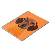 Kutest Baby Animals | Dachshund Oranje Sweater Notitieboek (Linkerzijde)