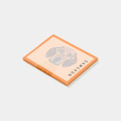 Kutest Baby Animals | Dachshund Oranje Sweater Post-it® Notes (Schuin)