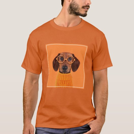 Kutest Baby Animals | Dachshund Oranje Sweater T-shirt (Voorkant)