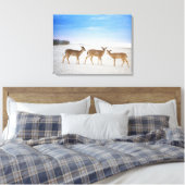 Kutest Baby Animals | Deer bij de strand Canvas Afdruk (Insitu (Slaapkamer))