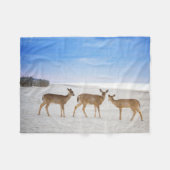 Kutest Baby Animals | Deer bij de strand Fleece Deken (Voorkant (Horizontaal))