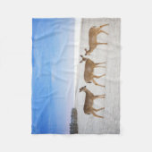 Kutest Baby Animals | Deer bij de strand Fleece Deken (Voorkant)
