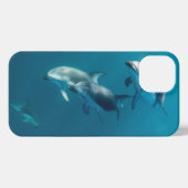 Kutest Baby Animals | Dolfijnenfamilie iPhone Hoesje (Achterkant horizontaal)