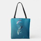 Kutest Baby Animals | Dolfijnenfamilie Tote Bag (Achterkant)