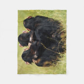 Kutest Baby Animals | Drie Chimpansees Hugging Fleece Deken (Voorkant)