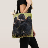 Kutest Baby Animals | Drie Chimpansees Hugging Tote Bag (Dichtbij)