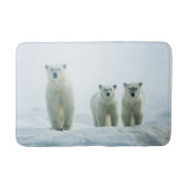 Kutest Baby Animals | Drie jonge Polar-Beren Badmat (Voorkant)