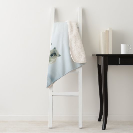 Kutest Baby Animals | Drie jonge Polar-Beren Sherpa Deken (In situ)