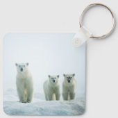 Kutest Baby Animals | Drie jonge Polar-Beren Sleutelhanger (Achterkant)