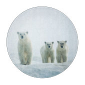 Kutest Baby Animals | Drie jonge Polar-Beren Snijplank (Voorkant)