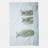 Kutest Baby Animals | Drie jonge Polar-Beren Theedoek (Verticaal)