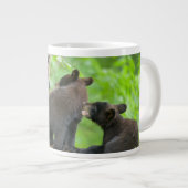 Kutest Baby Animals | Drie jonge zwarte Beren kubu Grote Koffiekop (Voorkant rechts)