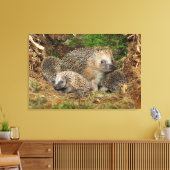Kutest Baby Animals | Eelfamilie Canvas Afdruk (Insitu (Woonkamer))