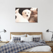 Kutest Baby Animals | Een klapstapel Puppies Canvas Afdruk (Insitu (Slaapkamer))