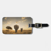 Kutest Baby Animals | Elephant Calf en moeder Bagagelabel (Voorkant horizontaal)