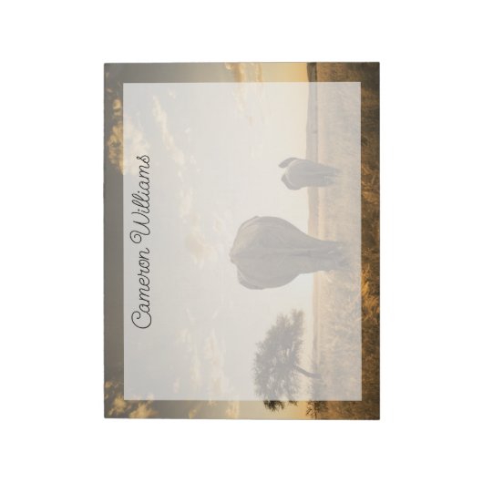 Kutest Baby Animals | Elephant Calf en moeder Notitieblok (Linkerzijde)