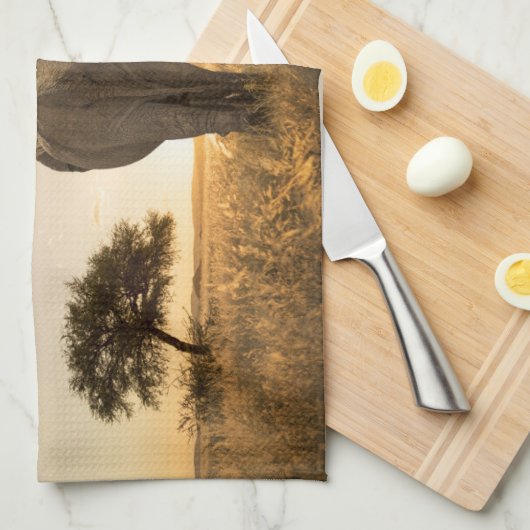 Kutest Baby Animals | Elephant Calf en moeder Theedoek (Quarter Fold)