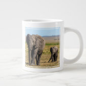 Kutest Baby Animals | Elephant Moeder & Baby Grote Koffiekop (Rechts)