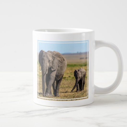Kutest Baby Animals | Elephant Moeder & Baby Grote Koffiekop (Rechts)