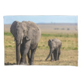 Kutest Baby Animals | Elephant Moeder & Baby Kussensloop (Voorkant)